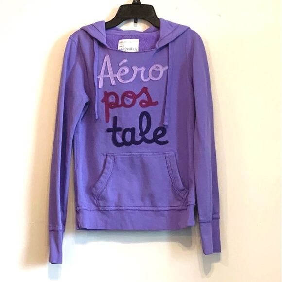 Aeropostale | Women’s Purple Logo Hoodie Sweatshirt - Picture 1 of 6